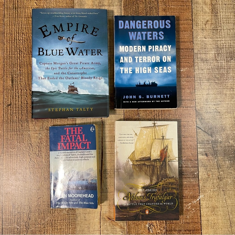 History Pirate Maritime Ship Book Bundle Nonfiction Biography Nautical Travel